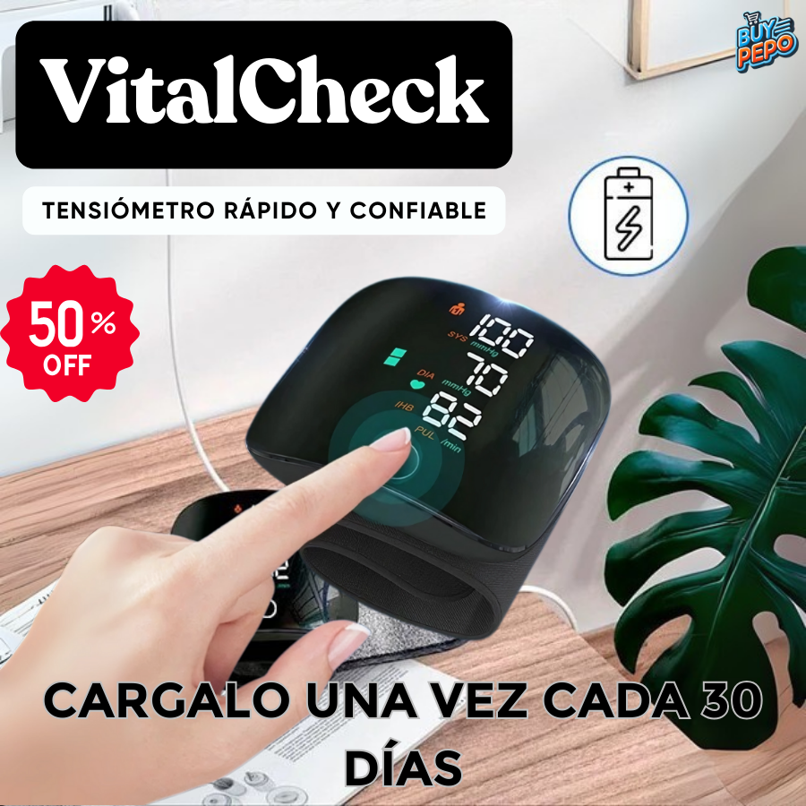 VitalCheck™ ⚡ - Toma tu presion rápido y confiable